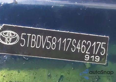 2007 Toyota Tundra Limited 5.7L V8 from USA, damaged, VIN 5TBDV58117S462175